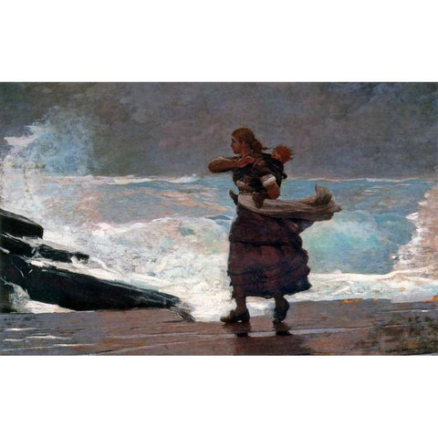 The Gale White Modern Wood Framed Art Print by Homer, Winslow