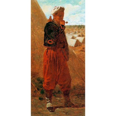 Zouave Gold Ornate Wood Framed Art Print with Double Matting by Homer, Winslow