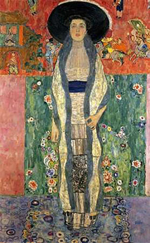 Adele Bloch-Bauer II 1912 White Modern Wood Framed Art Print with Double Matting by Klimt, Gustav