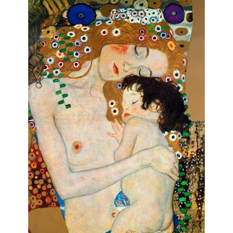 Die Drei Lebensalter Gold Ornate Wood Framed Art Print with Double Matting by Klimt, Gustav