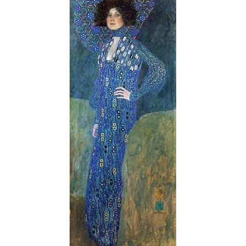 Emilie Floge 1902 Black Modern Wood Framed Art Print with Double Matting by Klimt, Gustav