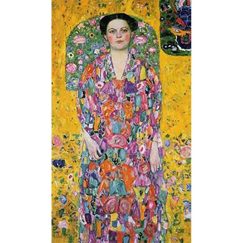 Eugenia Primavesi 1914 Black Modern Wood Framed Art Print with Double Matting by Klimt, Gustav