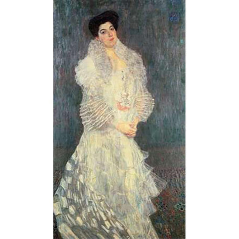 Hermine Gallia 1904 White Modern Wood Framed Art Print by Klimt, Gustav