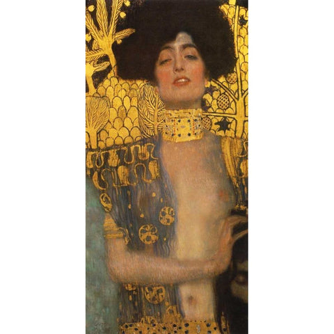 Judith Gold Ornate Wood Framed Art Print with Double Matting by Klimt, Gustav