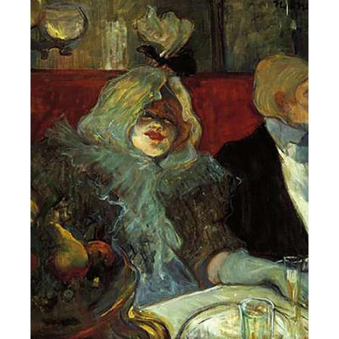 At The Rat Mort Black Modern Wood Framed Art Print by Toulouse-Lautrec, Henri