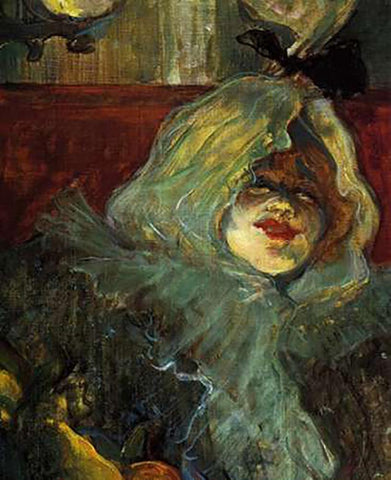 At The Rat Mort Detail White Modern Wood Framed Art Print with Double Matting by Toulouse-Lautrec, Henri