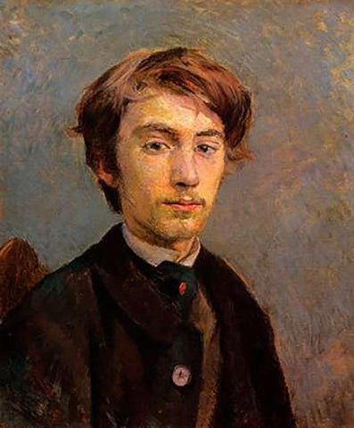 Emile Bernard Black Ornate Wood Framed Art Print with Double Matting by Toulouse-Lautrec, Henri