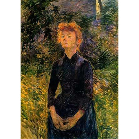 In Batignolles White Modern Wood Framed Art Print by Toulouse-Lautrec, Henri