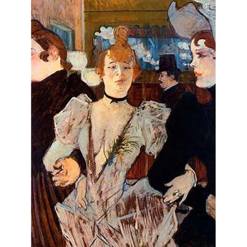 La Goulue Entering The Moulin Rouge Black Modern Wood Framed Art Print by Toulouse-Lautrec, Henri