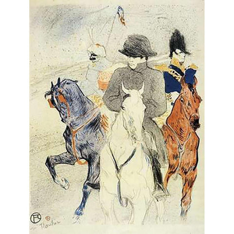 Napoleon Gold Ornate Wood Framed Art Print with Double Matting by Toulouse-Lautrec, Henri