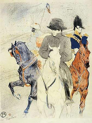 Napoleon Black Ornate Wood Framed Art Print with Double Matting by Toulouse-Lautrec, Henri