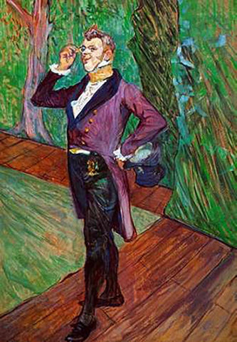 Portrait Of MSamary White Modern Wood Framed Art Print with Double Matting by Toulouse-Lautrec, Henri