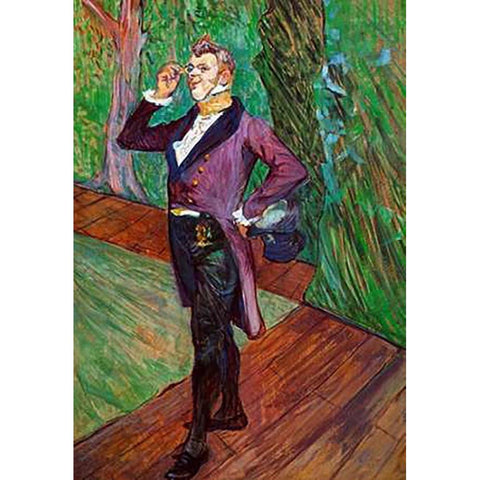 Portrait Of MSamary White Modern Wood Framed Art Print by Toulouse-Lautrec, Henri