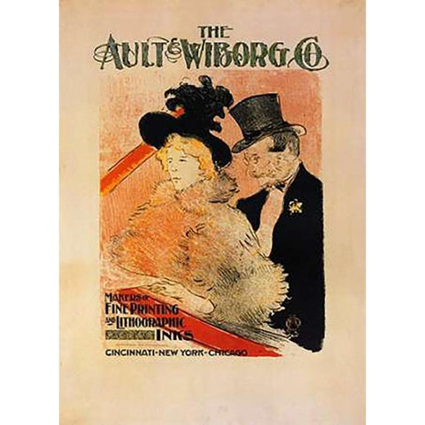 The Ault And Wiborg Co Black Modern Wood Framed Art Print by Toulouse-Lautrec, Henri
