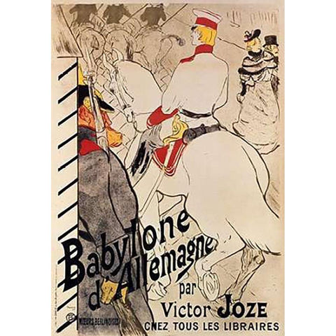 The German Babylon Black Modern Wood Framed Art Print by Toulouse-Lautrec, Henri