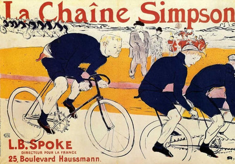 The Simpson Chain White Modern Wood Framed Art Print with Double Matting by Toulouse-Lautrec, Henri