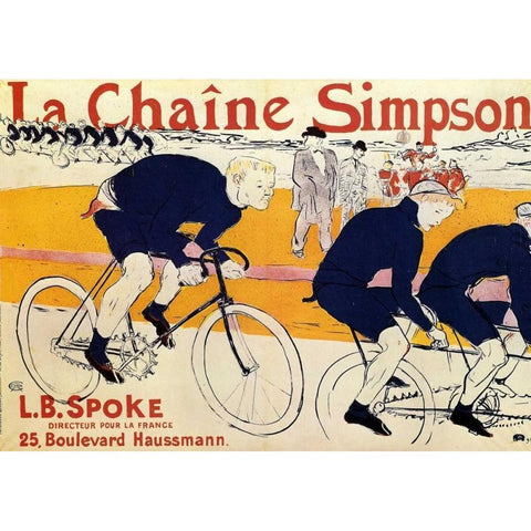 The Simpson Chain Black Modern Wood Framed Art Print by Toulouse-Lautrec, Henri