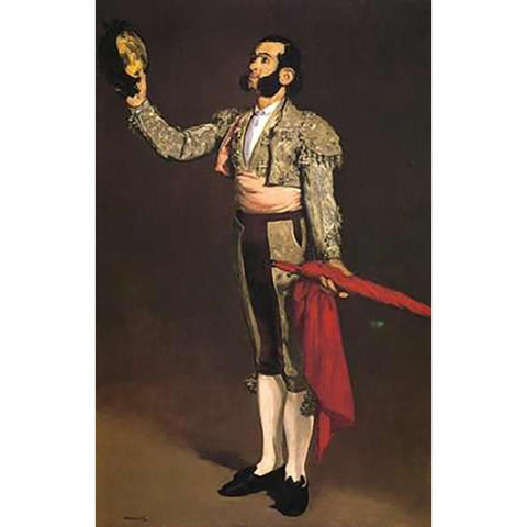 A Matador Gold Ornate Wood Framed Art Print with Double Matting by Manet, Edouard
