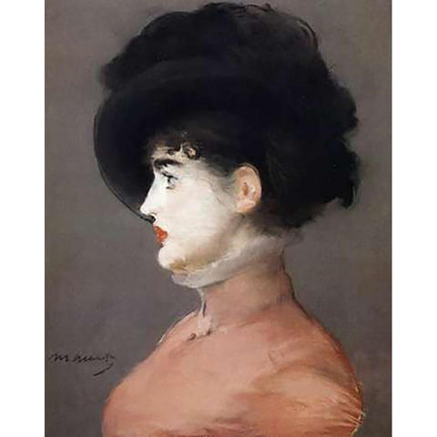 Irma Brunner Black Modern Wood Framed Art Print by Manet, Edouard