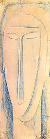 Caryatid 2 Black Ornate Wood Framed Art Print with Double Matting by Modigliani, Amedeo