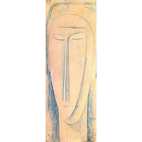 Caryatid 2 White Modern Wood Framed Art Print by Modigliani, Amedeo