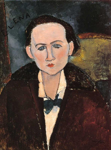 Elena Povolozky Black Ornate Wood Framed Art Print with Double Matting by Modigliani, Amedeo