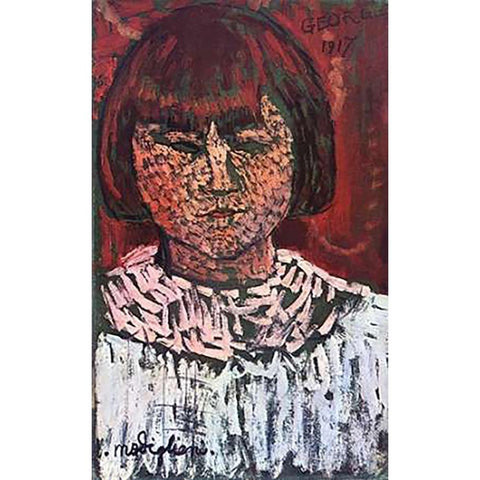 Georges Gold Ornate Wood Framed Art Print with Double Matting by Modigliani, Amedeo