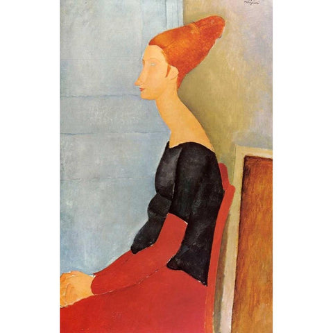 Hebuterne X Gold Ornate Wood Framed Art Print with Double Matting by Modigliani, Amedeo