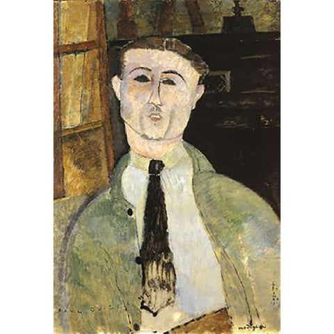 Paul Guillaume White Modern Wood Framed Art Print by Modigliani, Amedeo