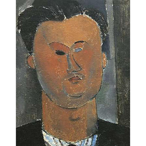 Pierre Reverdy White Modern Wood Framed Art Print by Modigliani, Amedeo