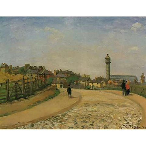 Upper Norwood Crystal Palace London 1870 White Modern Wood Framed Art Print by Pissarro, Camille