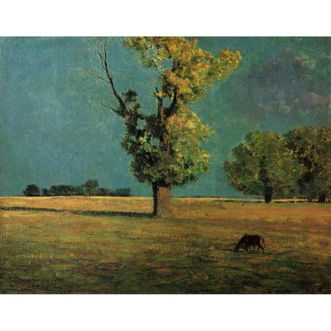 Peyrelebade Landscape White Modern Wood Framed Art Print by Redon, Odilion