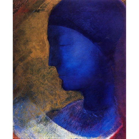 The Golden Cell Black Modern Wood Framed Art Print by Redon, Odilon