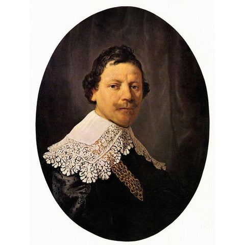 Philip S Lucasz White Modern Wood Framed Art Print by Van Rijn, Rembrandt