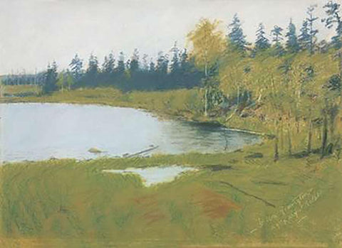 A Grey Day At Ralphs Black Ornate Wood Framed Art Print with Double Matting by Remington, Frederic