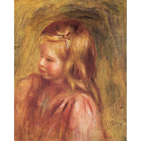 Coco Black Modern Wood Framed Art Print by Renoir, Pierre-Auguste
