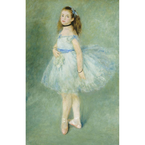 The Dancer, 1874 Black Modern Wood Framed Art Print with Double Matting by Renoir, Pierre-Auguste