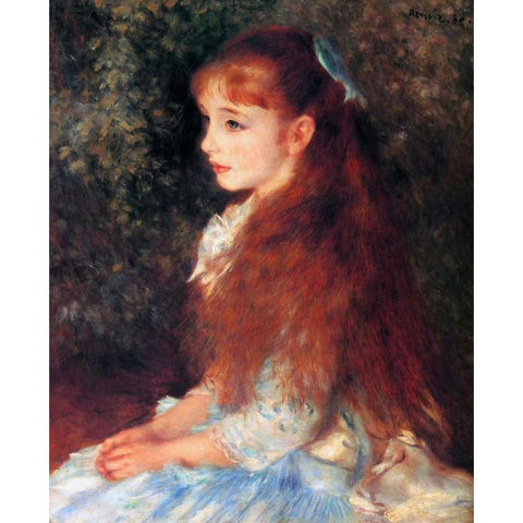 Irene Cahen DAnvers Black Modern Wood Framed Art Print with Double Matting by Renoir, Pierre-Auguste