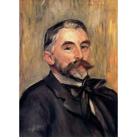 StÃ©phane MallarmÃ© White Modern Wood Framed Art Print by Renoir, Pierre-Auguste