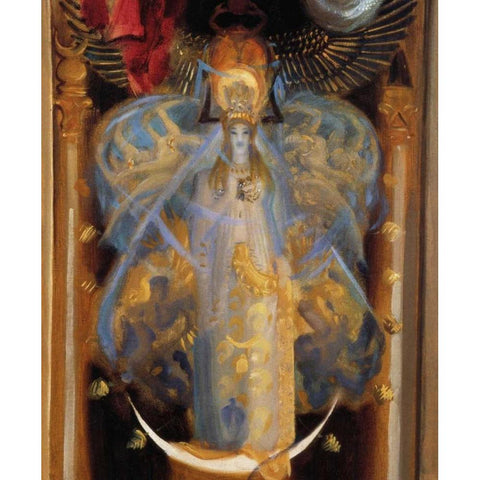 Astarte, 1895 - detail Gold Ornate Wood Framed Art Print with Double Matting by Sargent, John Singer