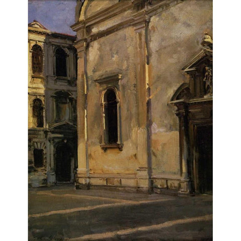 Campo dei Gesuiti, 1902-04 Black Modern Wood Framed Art Print with Double Matting by Sargent, John Singer