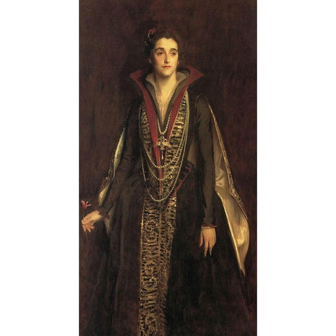 Countess of Rocksavage Black Modern Wood Framed Art Print by Sargent, John Singer