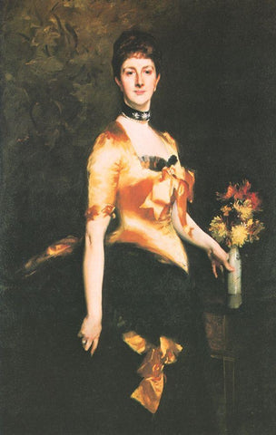 Edith Lady Playfair, nÃ©e Edith Russell, 1884 White Modern Wood Framed Art Print with Double Matting by Sargent, John Singer