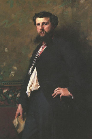 Edouard Pailleron 1879 White Modern Wood Framed Art Print with Double Matting by Sargent, John Singer