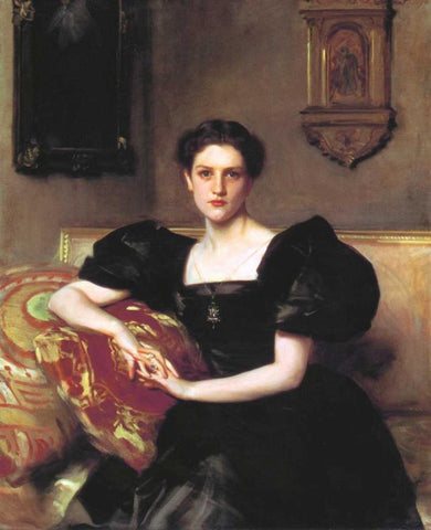 Elizabeth Winthrop Chandler White Modern Wood Framed Art Print with Double Matting by Sargent, John Singer