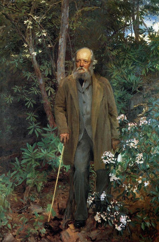 Frederick Law Olmsted White Modern Wood Framed Art Print with Double Matting by Sargent, John Singer
