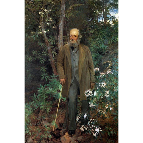 Frederick Law Olmsted Black Modern Wood Framed Art Print with Double Matting by Sargent, John Singer