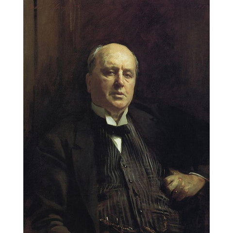 Henry James Gold Ornate Wood Framed Art Print with Double Matting by Sargent, John Singer