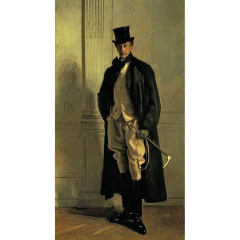 Lord Ribblesdale White Modern Wood Framed Art Print by Sargent, John Singer