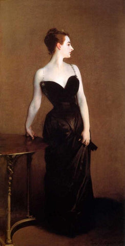 Madame Pierre Gautreau - Madame X White Modern Wood Framed Art Print with Double Matting by Sargent, John Singer